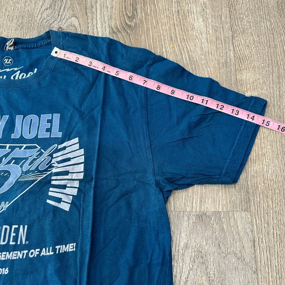 Billy Joel 75th Show Garden TShirt Mens XL Blue Official Barking Irons See PHOTO - Picture 9 of 11